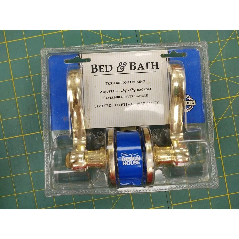 Design House bed & bath turn button locking Reversible Lever Handle VP/TL300VSX3